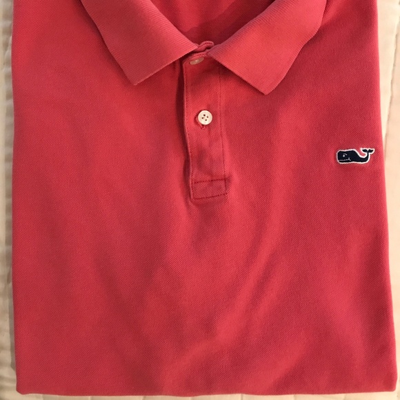 Mens Vineyard Vines Salmon Red Polo Shirt - Picture 4 of 6
